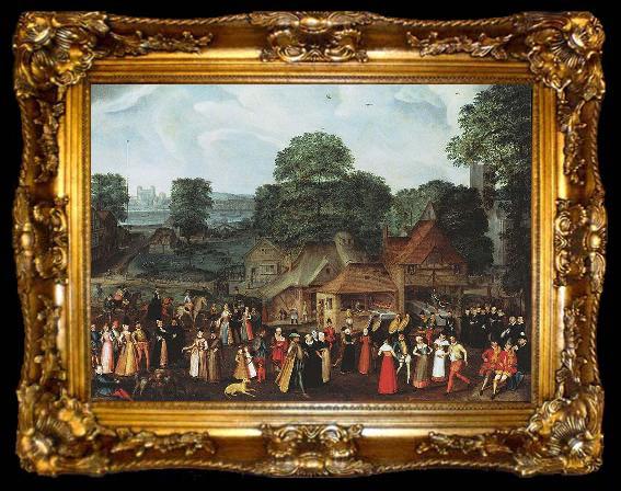 framed  joris Hoefnagel A Fete at Bermondsey or A Marriage Feast at Bermondsey., ta009-2